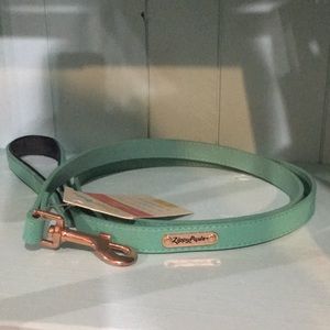 Teal blue Zippy Paws Collection Leather Dog Leash
